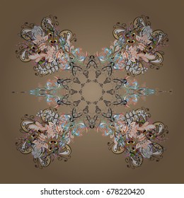 Snowflake background. Vector christmas abstract colorful background with falling snowflake. Vector illustration.