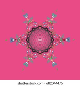 Snowflake background. Vector christmas abstract colorful background with falling snowflake. Vector illustration.