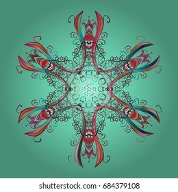 Snowflake background. Vector christmas abstract colorful background with falling snowflake. Vector illustration.