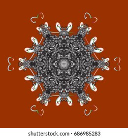 Snowflake background. Vector christmas abstract colorful background with falling snowflake. Vector illustration.