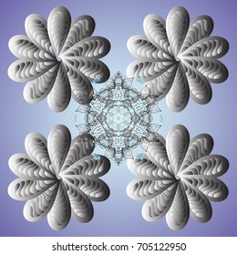 Snowflake background. Vector christmas abstract colorful background with falling snowflake. Vector illustration.