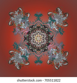 Snowflake background. Vector christmas abstract colorful background with falling snowflake. Vector illustration.