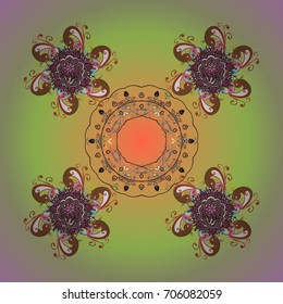 Snowflake background. Vector christmas abstract colorful background with falling snowflake. Vector illustration.