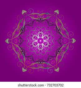 Snowflake background. Vector christmas abstract colorful background with falling snowflake. Vector illustration.