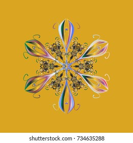 Snowflake background. Vector christmas abstract colorful background with falling snowflake. Vector illustration.