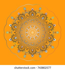 Snowflake background. Vector christmas abstract colorful background with falling snowflake. Vector illustration.