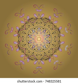 Snowflake background. Vector christmas abstract colorful background with falling snowflake. Vector illustration.