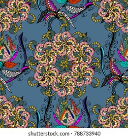 Snowflake background. Vector christmas abstract colorful background with falling snowflake. Vector illustration.