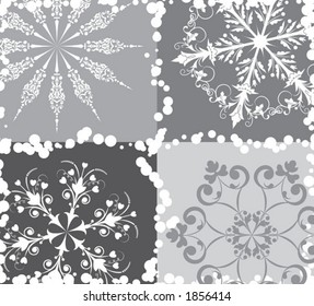 Snowflake background, vector illustration