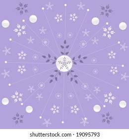 Snowflake background vector illustration