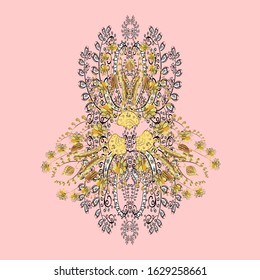 Snowflake background. Vector illustration. Vector christmas abstract colorful background with falling snowflake.