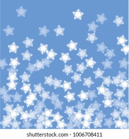 Snowflake background which consists of isolated elements. Stylish, consist of beautiful elements in snowflake background. Can be used as print, wallpaper, cards, poster, logo, background