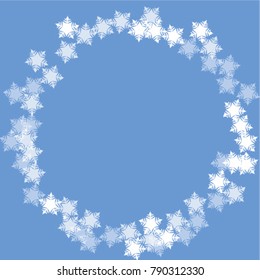 Snowflake background which consists of isolated elements. Stylish, consist of beautiful  elements in snowflake background. Can be used as print, wallpaper, cards, poster, logo, background 