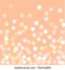 Snowflake background which consists of isolated elements. Stylish, consist of beautiful elements in snowflake background. Can be used as print, wallpaper, cards, poster, logo, background