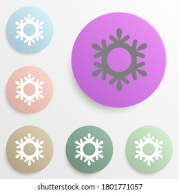 conjunto de colores de insignia de copo de nieve. Glifo simple, vector plano de iconos web para ui y ux, sitio web o aplicación móvil