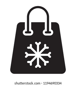 A snowflake bag for shopping for the christmas 