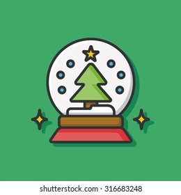 Snowflake ball icon
