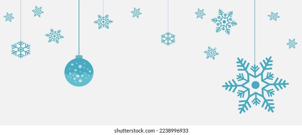 Snowflake and ball. Winter pattern snow ornament Vector design for Christmas