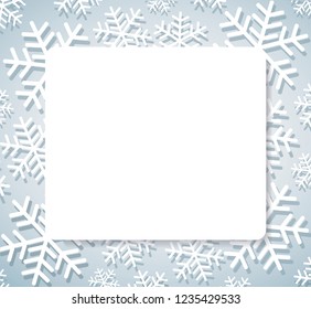 snowflake banner for web Christmas concept background vector illustration eps 10