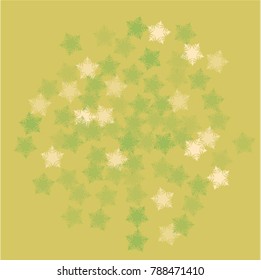 Snowflake banner which consists of isolated elements. Stylish, consist of beautiful  elements in snowflake banner. Can be used as print, wallpaper, cards, poster, logo, background