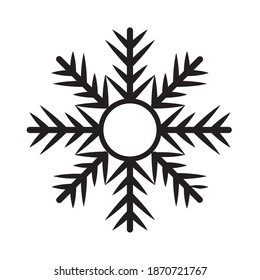 snowflake of black color in white background vector illustration design
