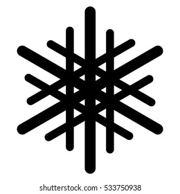 Snowflake black icon. Vector eps 10