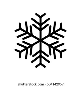 Snowflake black icon. Vector eps 10