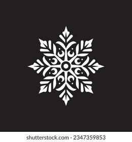 Schwarzes Snowflake-Logo-Design