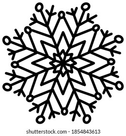 snowflake black on white background, isolated, vector, illustration, tattoo, laser cut, logo, drawing, decorative element, graphics, stamp, 