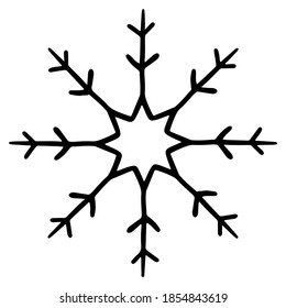snowflake black on white background, isolated, vector, illustration, tattoo, laser cut, logo, drawing, decorative element, graphics, stamp, 