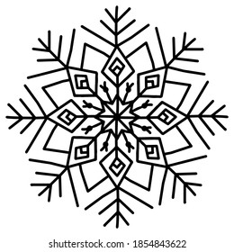 copo de nieve negro sobre fondo blanco, aislado, vector, ilustración, tatuaje, corte láser, logotipo, dibujo, elemento decorativo, gráficos, sello, 