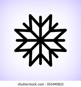 Snowflake -  black vector icon