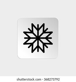 Snowflake  - black vector icon