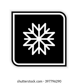 Snowflake  - black vector icon