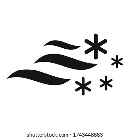 Icono de ventisca de copas de nieve. Ilustración simple del icono vectorial de copo de nieve para el diseño web aislado en fondo blanco