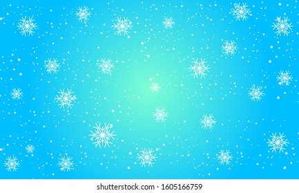 snowflake blue gradient vector background 