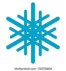 Snowflake blue icon. Vector eps 10