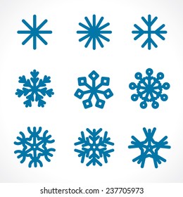 snowflake blue icons
