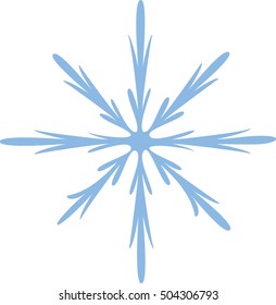 snowflake blue white background, winter, symbol, vector