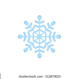 snowflake blue white background, winter, symbol, vector