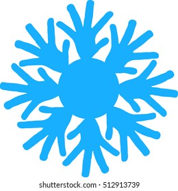 snowflake blue white background, winter, symbol, vector