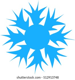 snowflake blue white background, winter, symbol, vector
