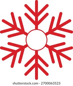 Marco de borde de copo de nieve - Marco de fotos de Festiva de Navidades - Marco circular de copo de nieve