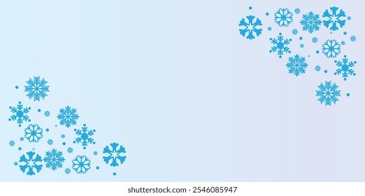 snowflake border vector icon. Christmas snowflake border banner. vector illustration.