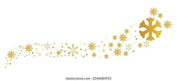 Icono de Vector de borde de copo de nieve. Navidades copo de nieve Anuncio fronterizo. Ilustración vectorial.