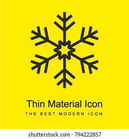 Snowflake bright yellow material minimal icon or logo design