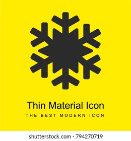 Snowflake bright yellow material minimal icon or logo design
