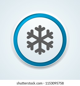 Snowflake button illustration