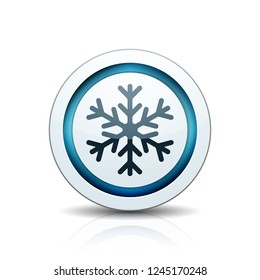 Snowflake button illustration