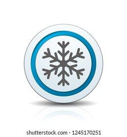 Snowflake button illustration